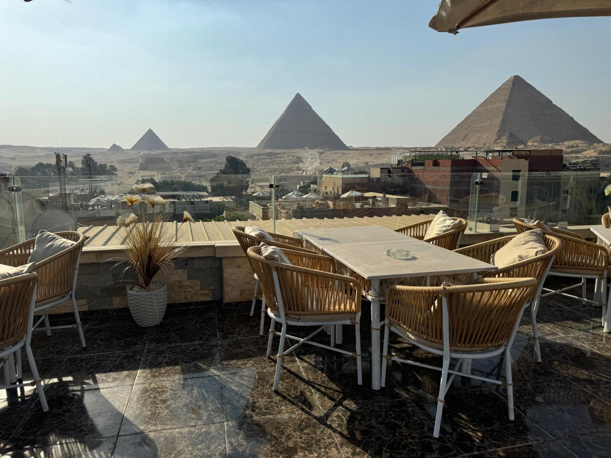 Pyramids And Sphinx View Cairo